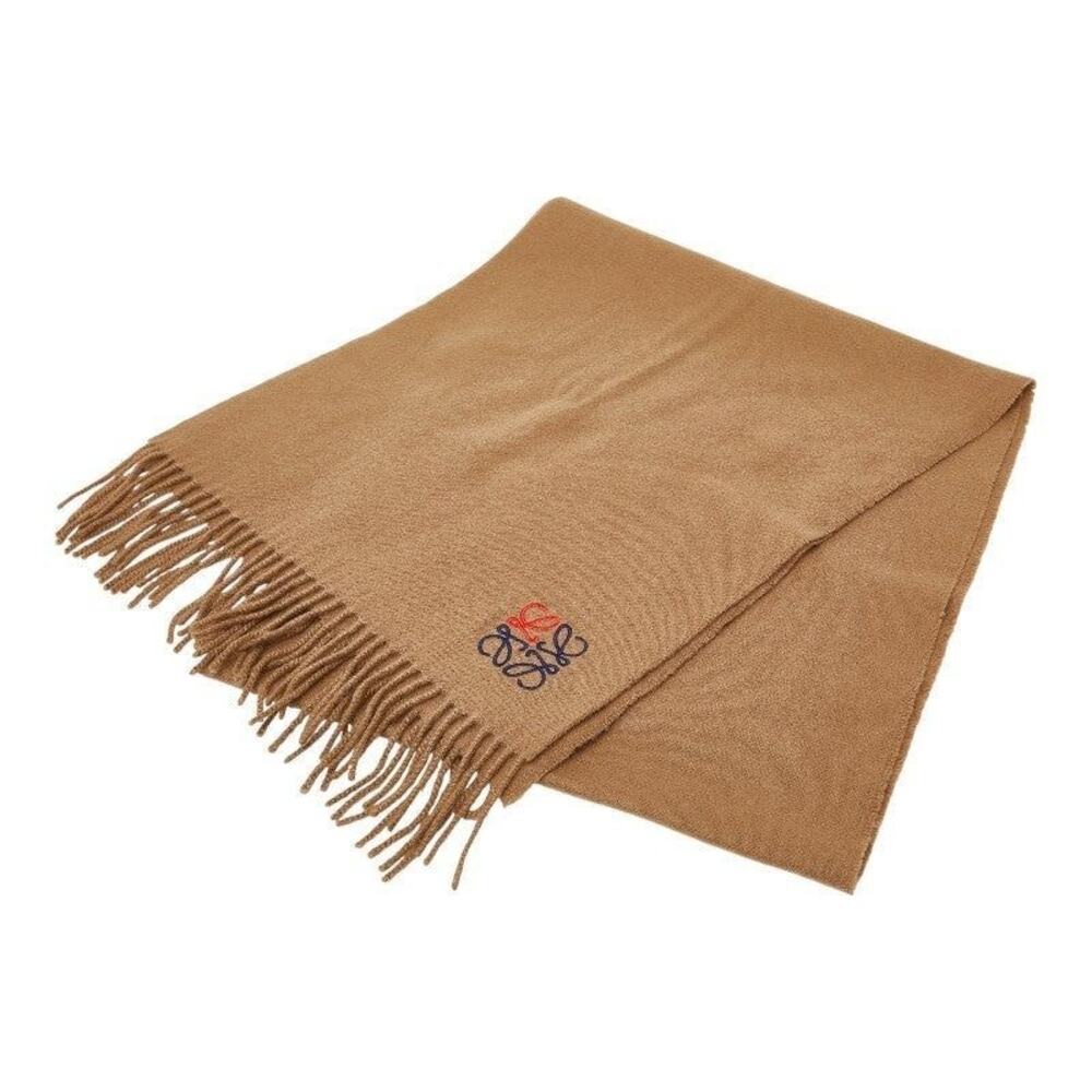 Loewe Anagram Cashmere Scarf Brown